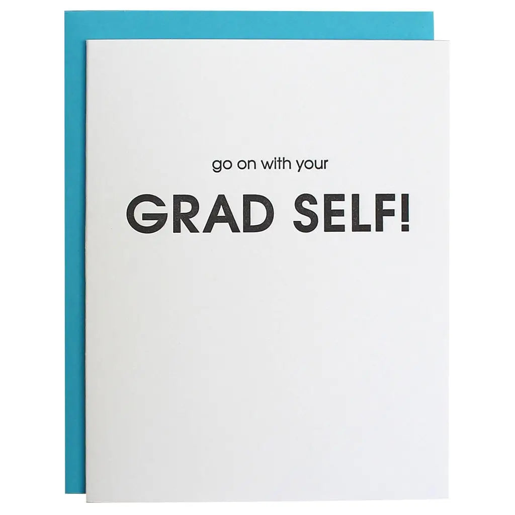 Go On with Your Grad Self! - Graduation Letterpress Card