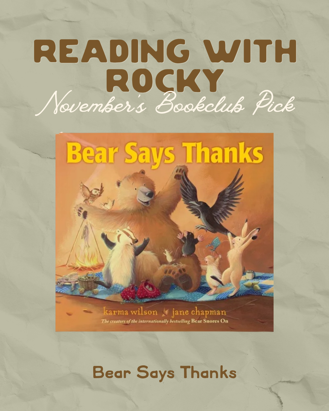 Reading with Rocky - Story Time November