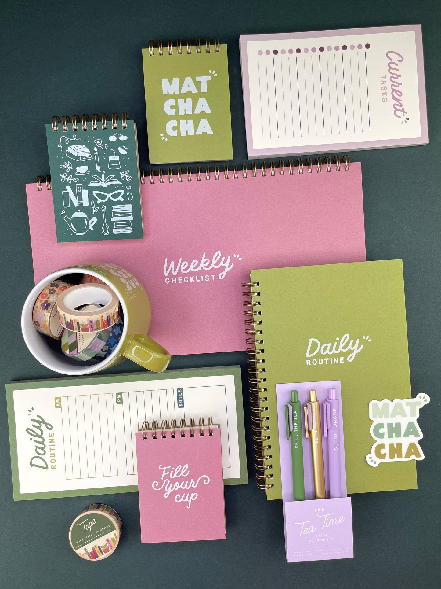 Matcha Cha Tea Mini Jotter Notebook