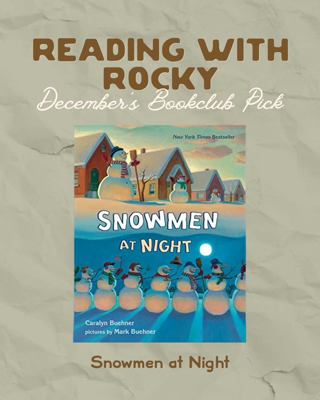 Reading with Rocky - Story Time December