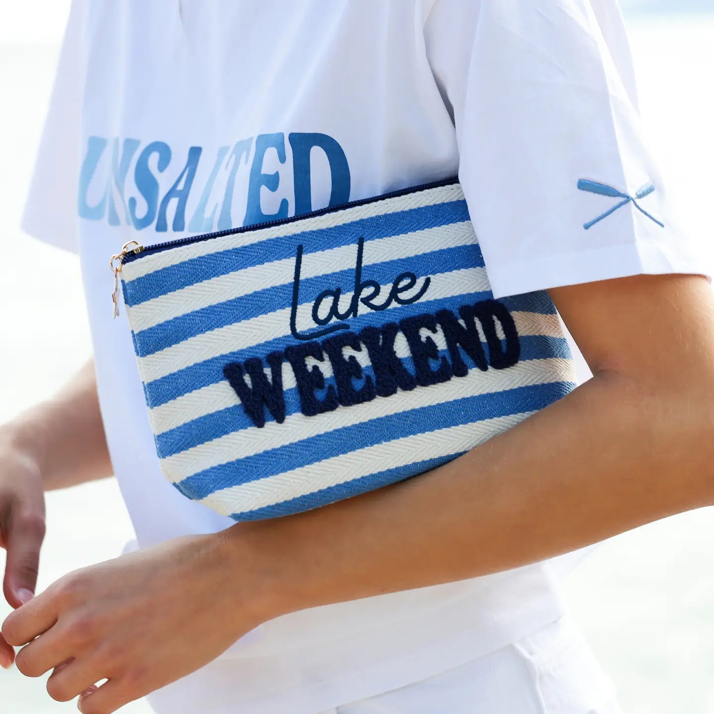 "Lake Weekend" Large Zip Pouch