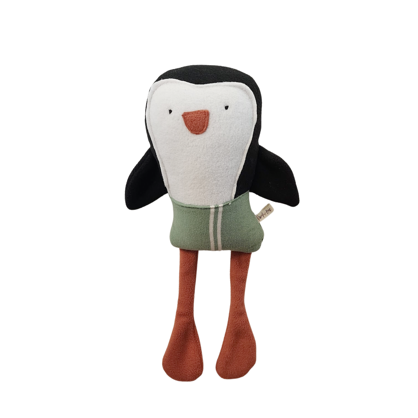 Theo the Penguin, handmade plush toy
