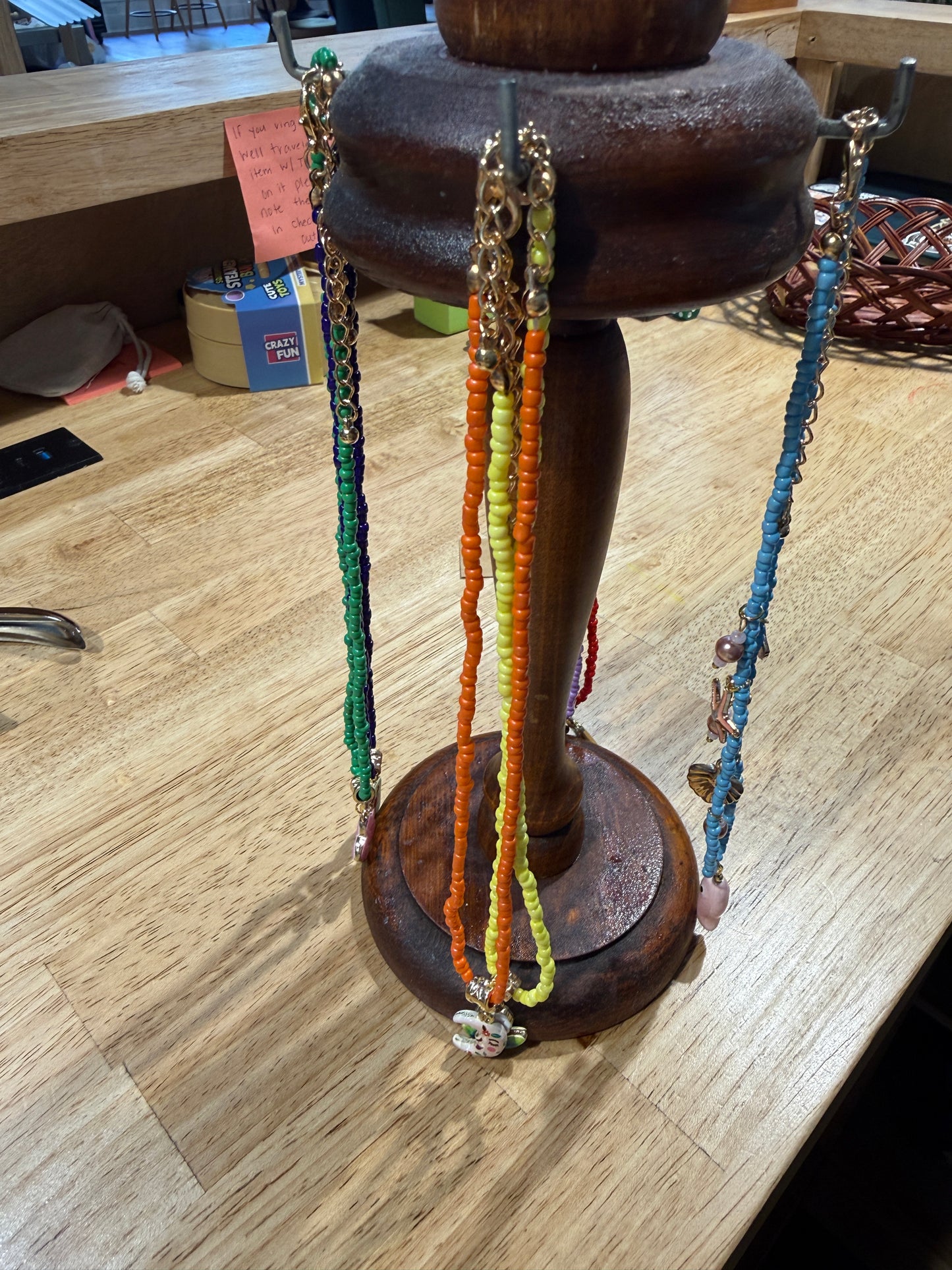 AAkers Seedbead Charm Necklace