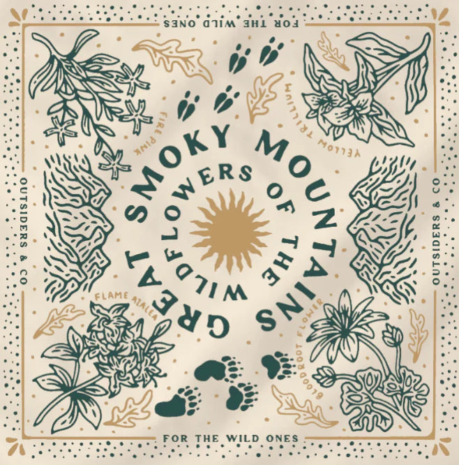 Wildflowers of the Smoky Mountains Bandana