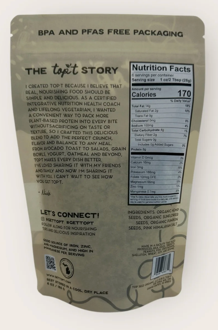 Top't Seed Mix: Hemp and Pumpkin