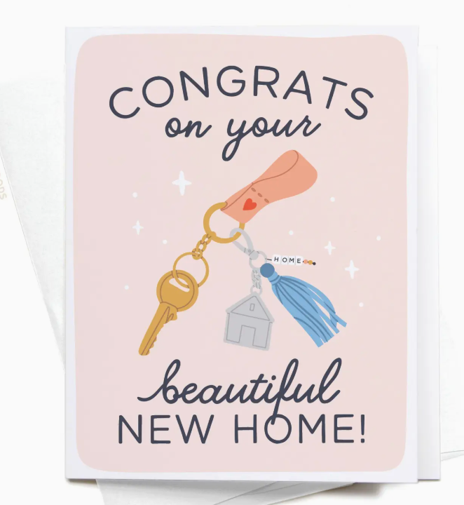 Congrats On Your Beautiful New Home Keychain Greeting Card