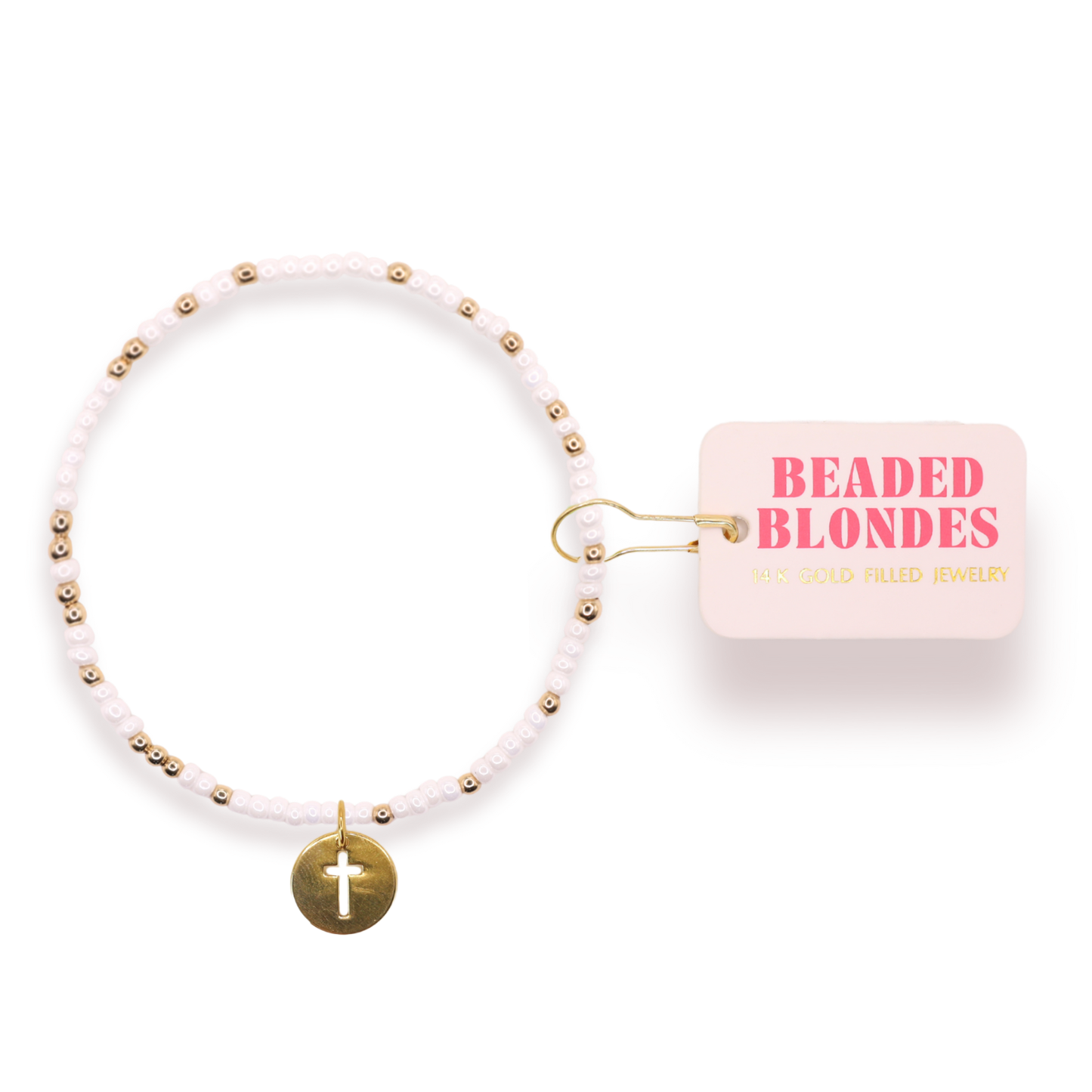 Cross Cutout Charm Bracelet on Color