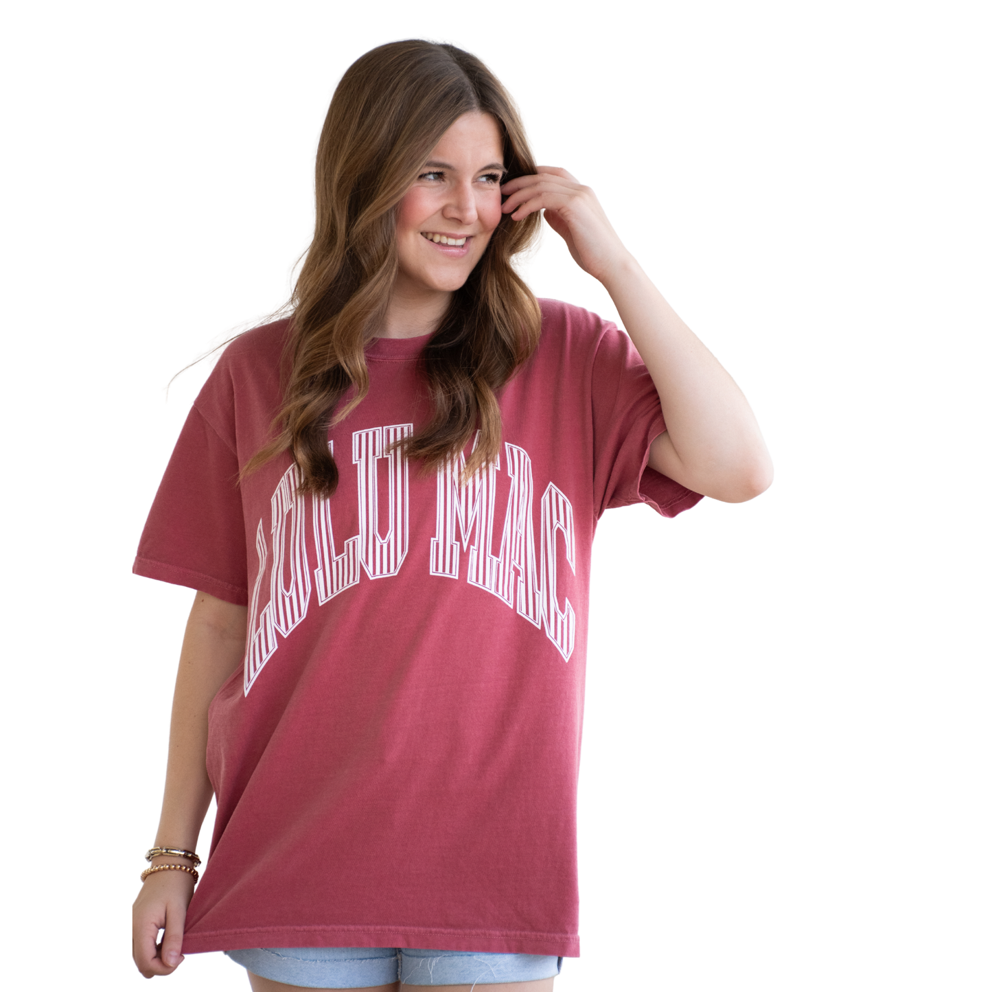 LM-STR-1000 Stripe Adult Crimson Comfort Colors Tee
