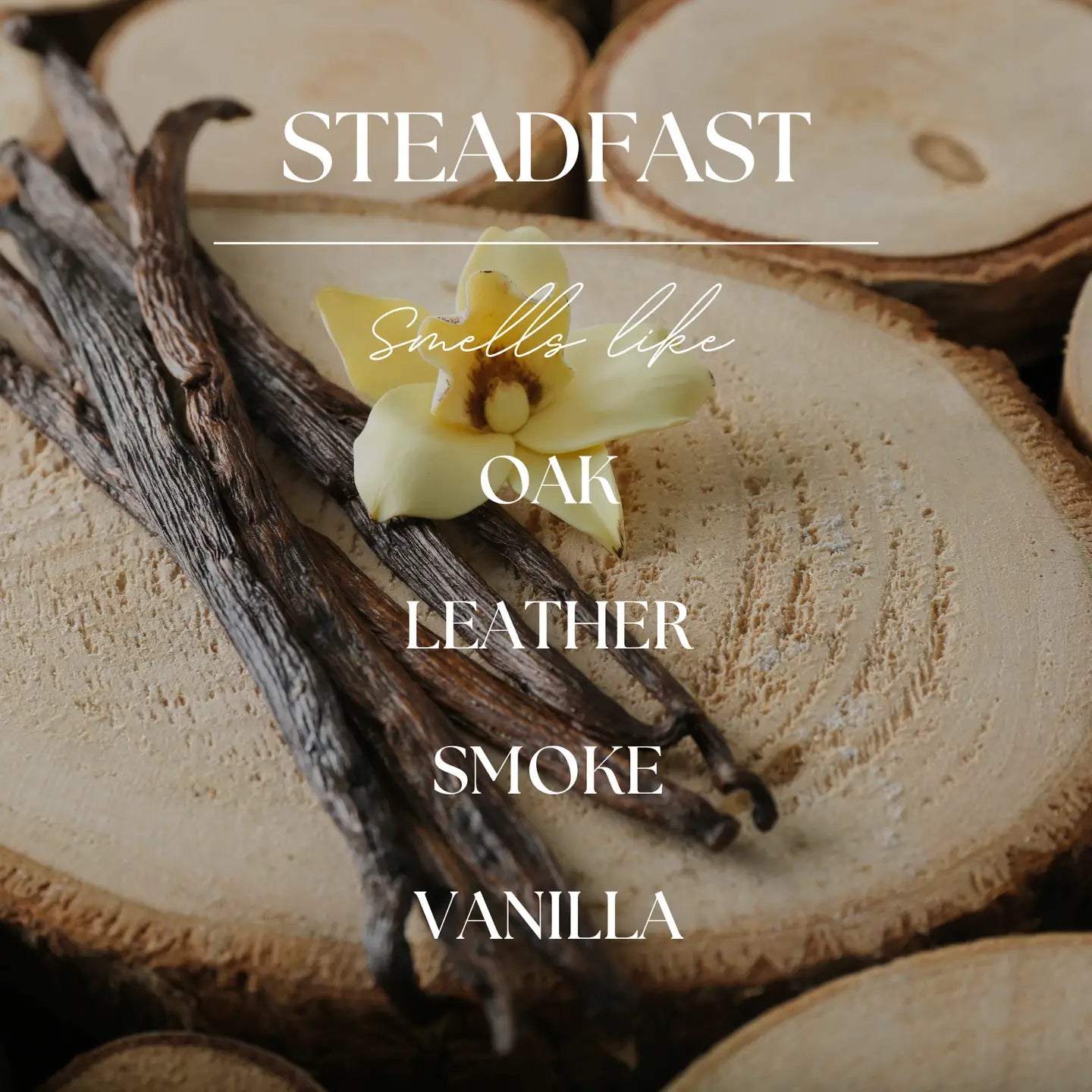 Steadfast | White Oak & Vanilla | 9oz. Clear Jar Soy Candle