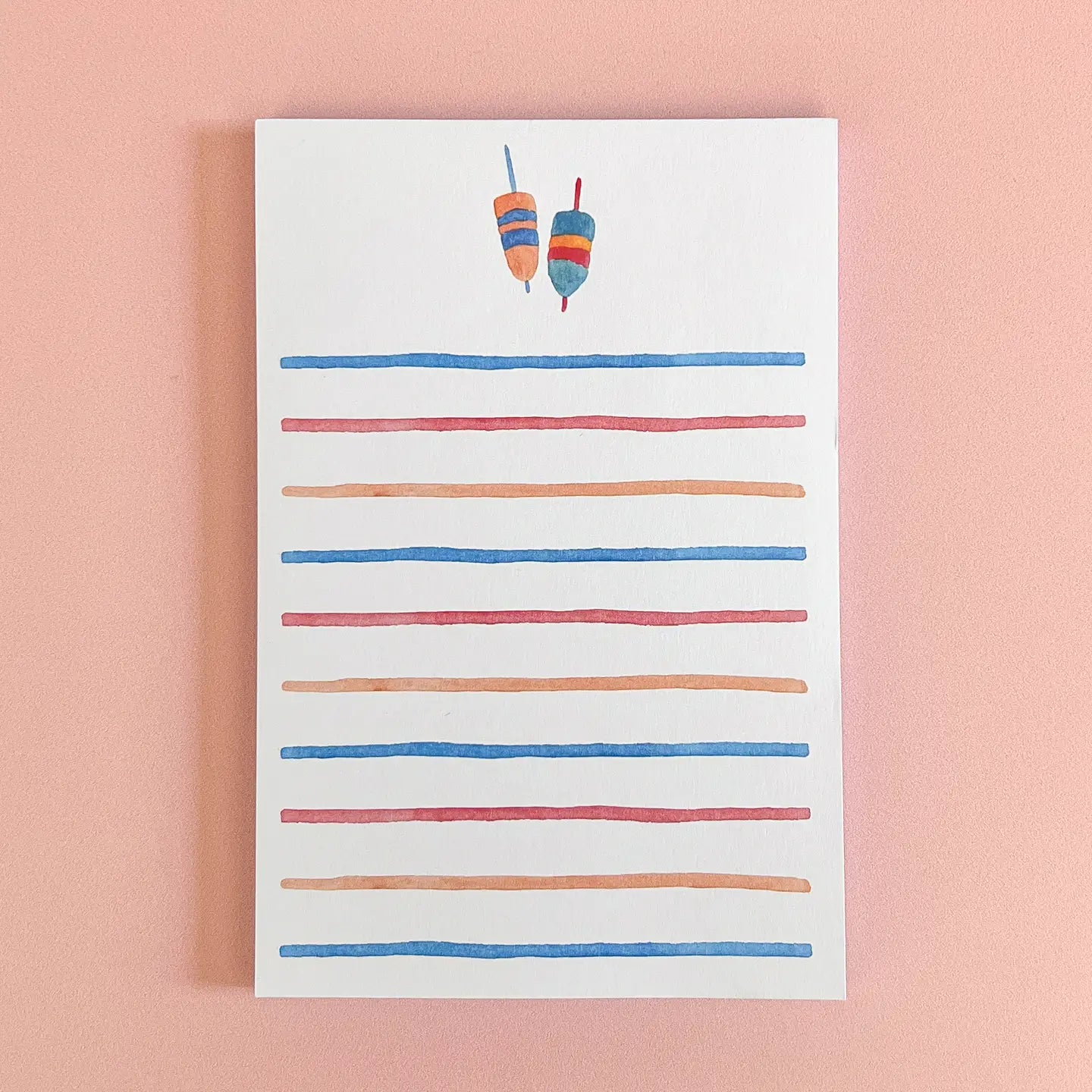 Watercolor Buoys Notepad | Coastal Watercolor Notepad