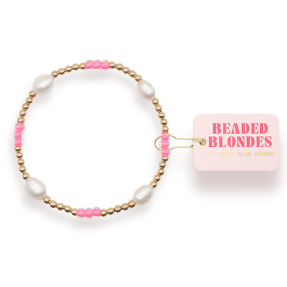 Hot Pink Pearl Poppi Bracelet
