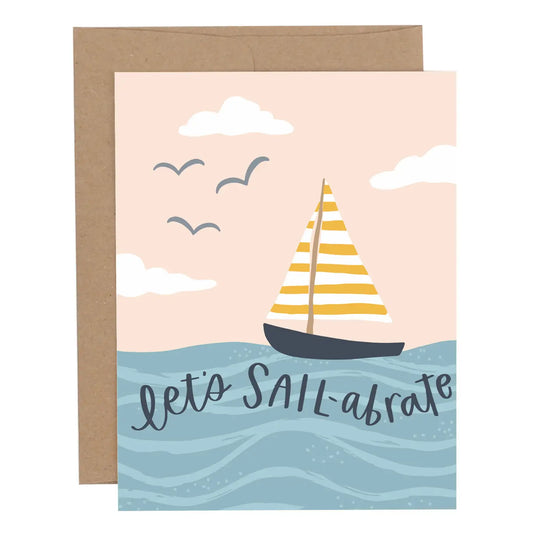 Let's Sail-Abrate Celebrate Congratulations Greeting Card