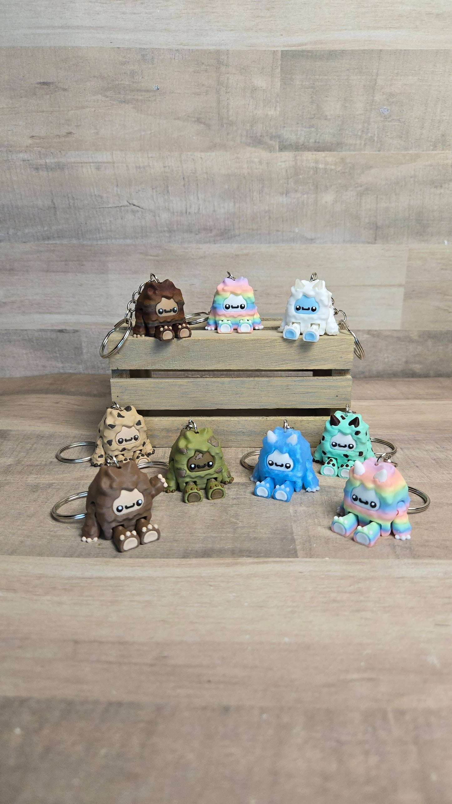 Bigfoot & Yeti Cryptid Fidget Keychain