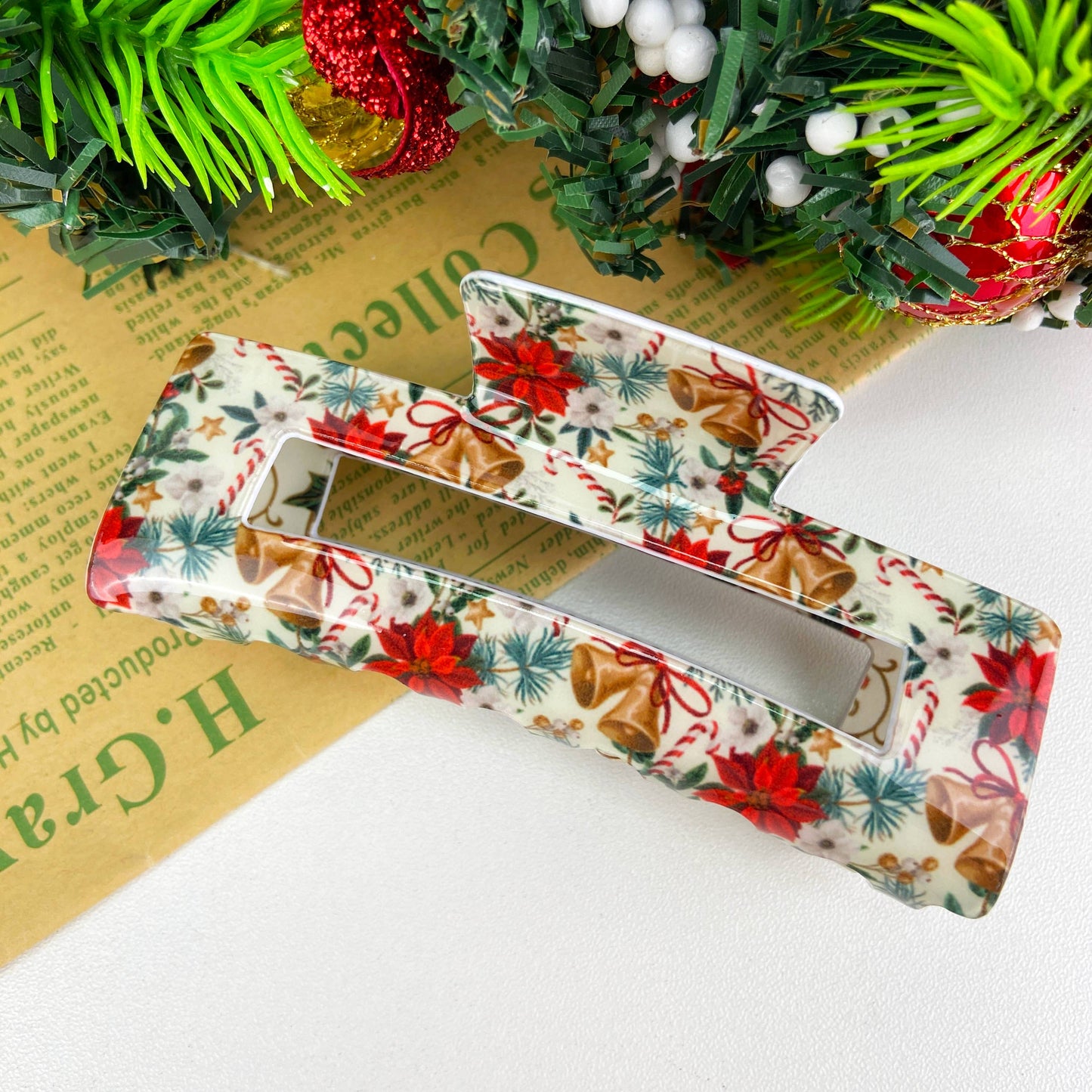 Funny Christmas Hair Clip Snowflake Bells