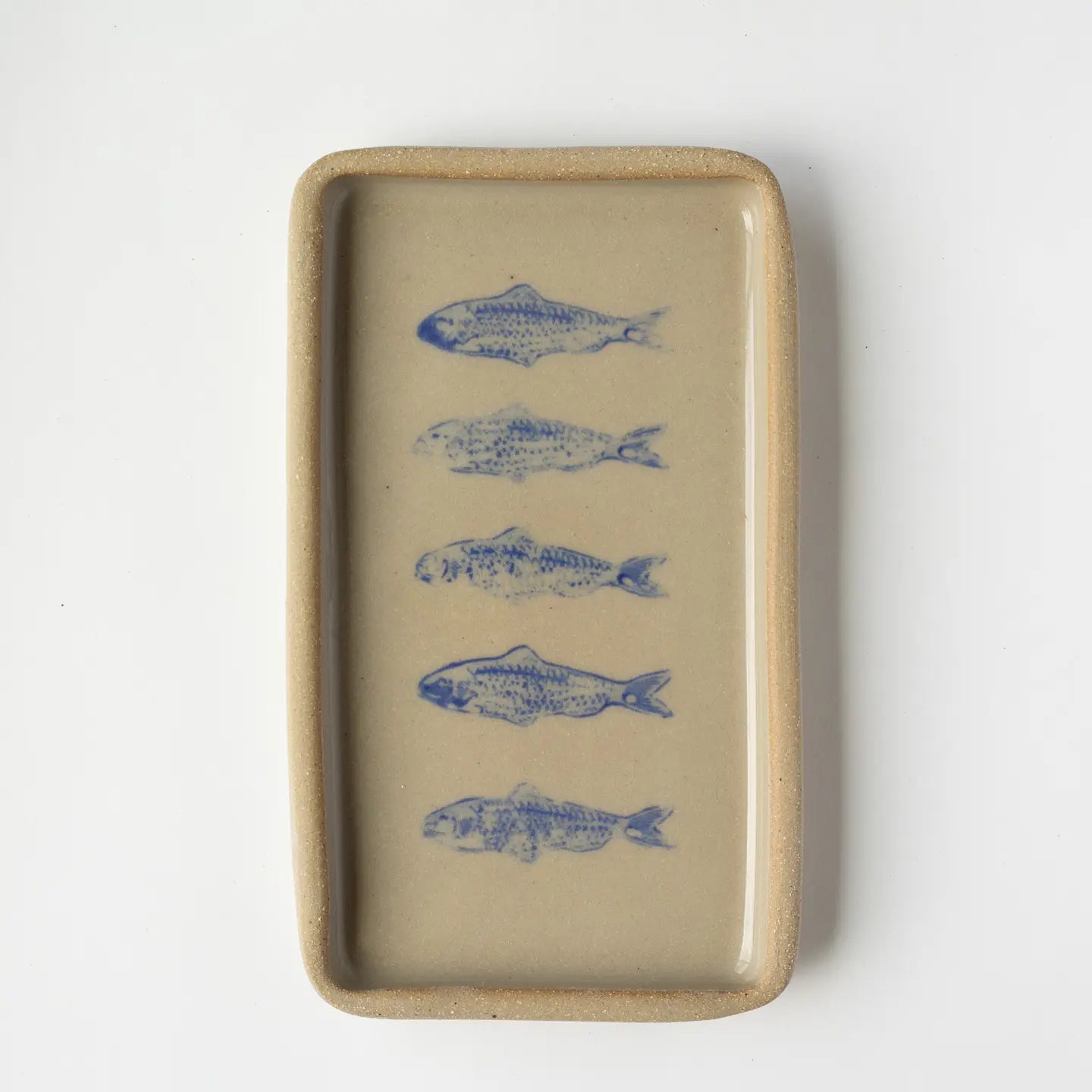 Blue Sardine Handmade Ceramic Tray