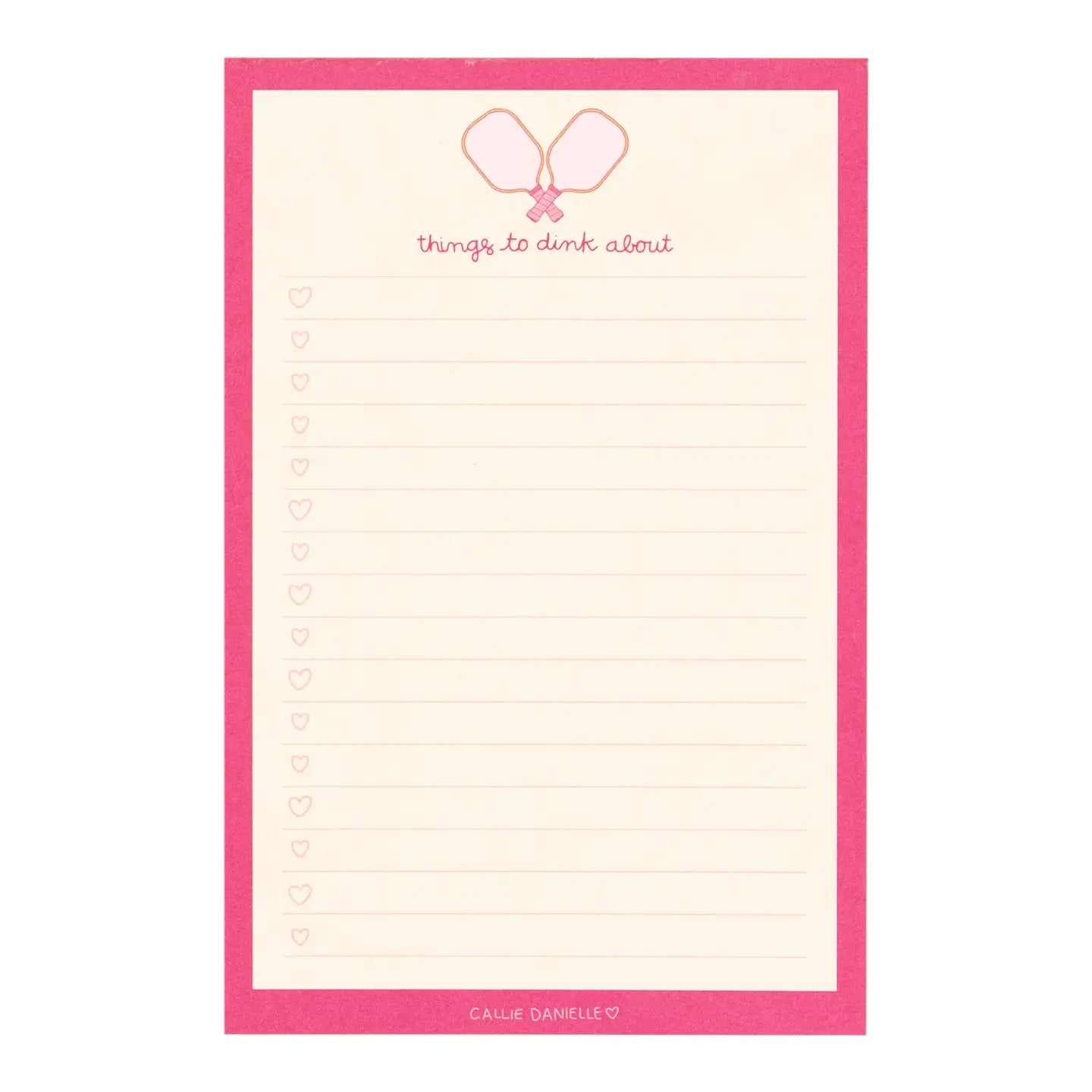 Things To Dink About Pickleball Notepad
