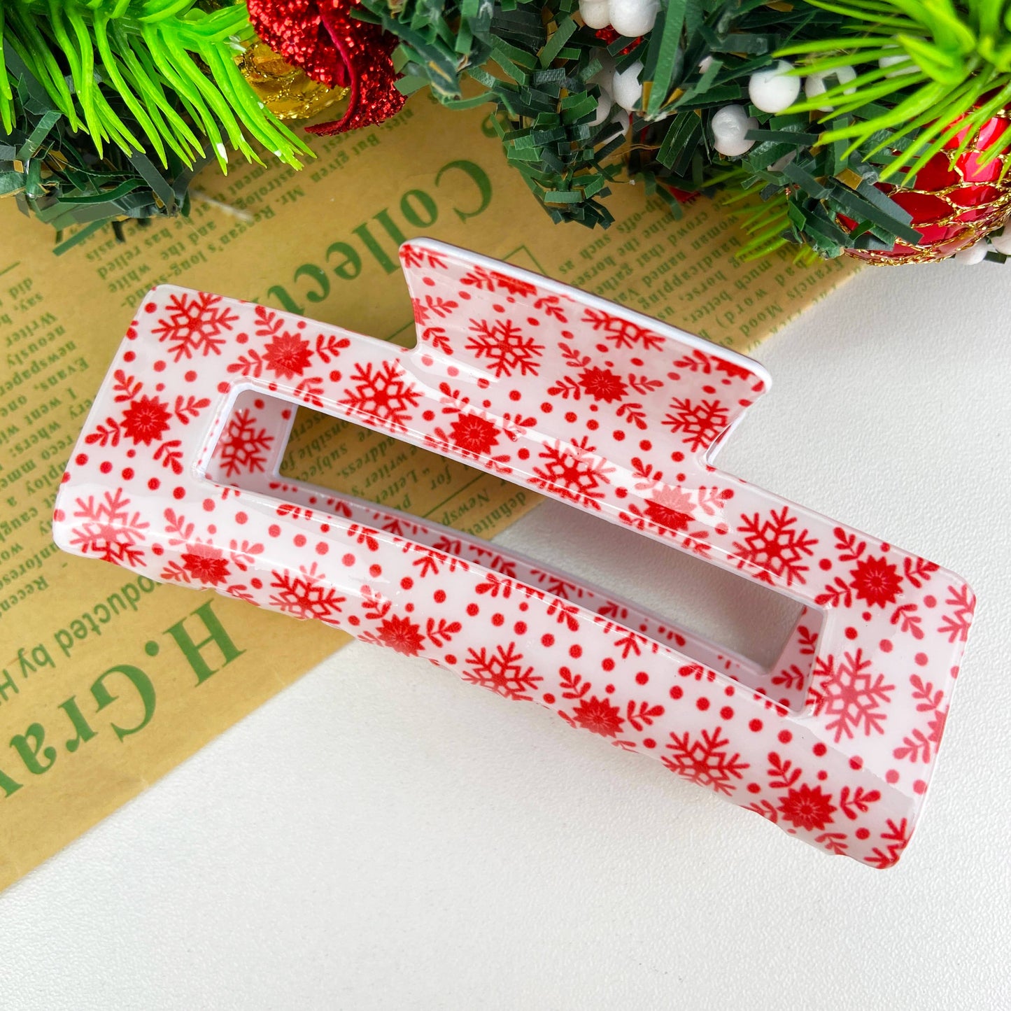 Funny Christmas Hair Clip Snowflake Bells