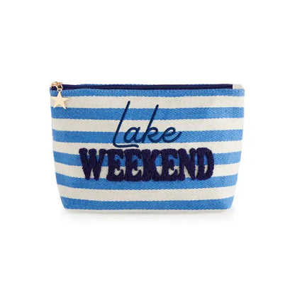 "Lake Weekend" Large Zip Pouch