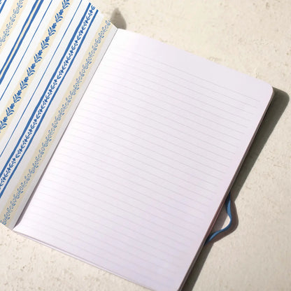 Blue Flower Bouquet Seedlings Sewn Trio Notebook Set