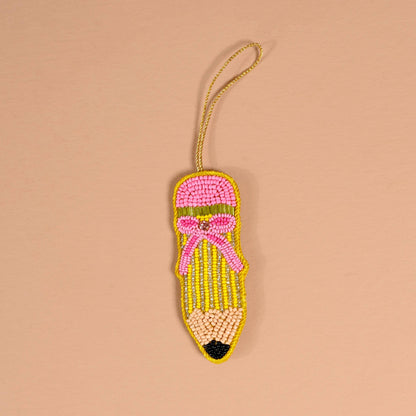 Handcrafted Beaded Ornament-Pencil