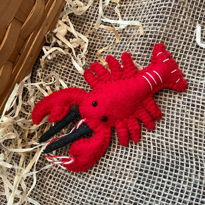 Lobster Felt Wool Christmas Ornament