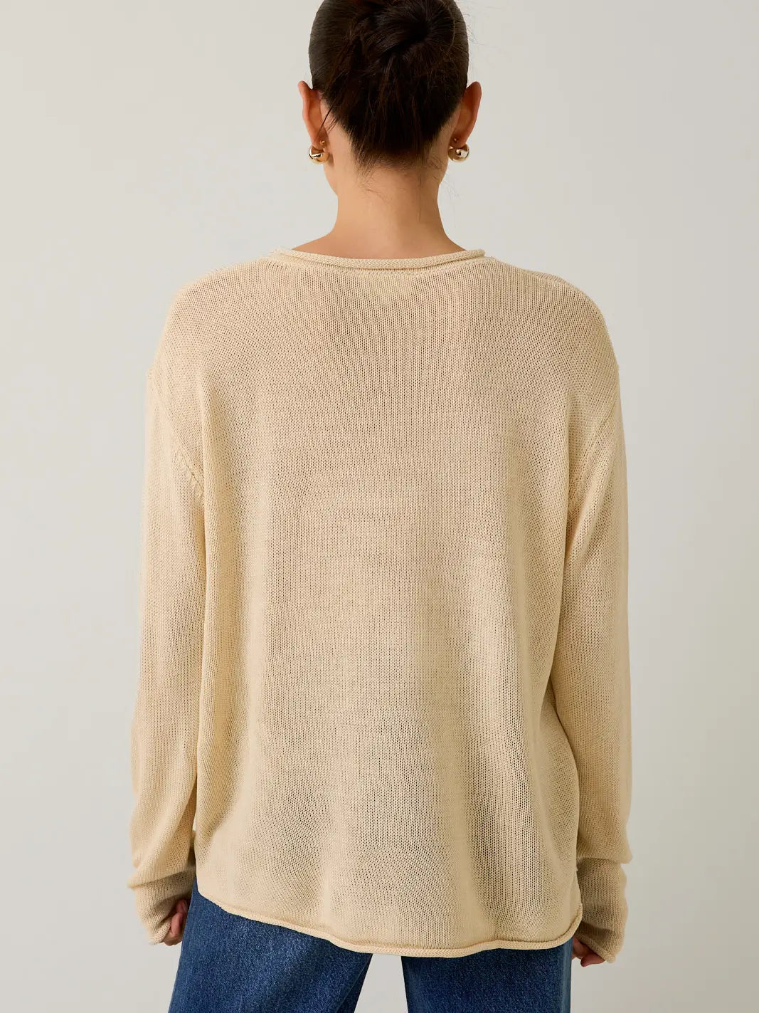 Round Neck "Meet Me At the Lake" Lt Weight Sweater