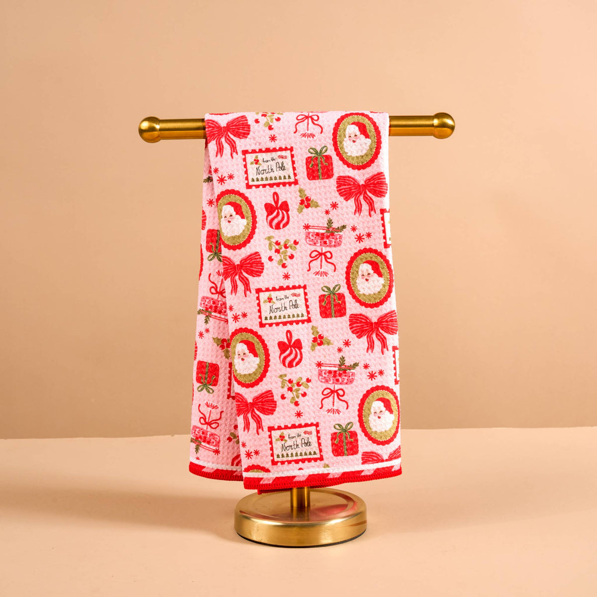 Waffle Tea Towel-Mistletoe Magic