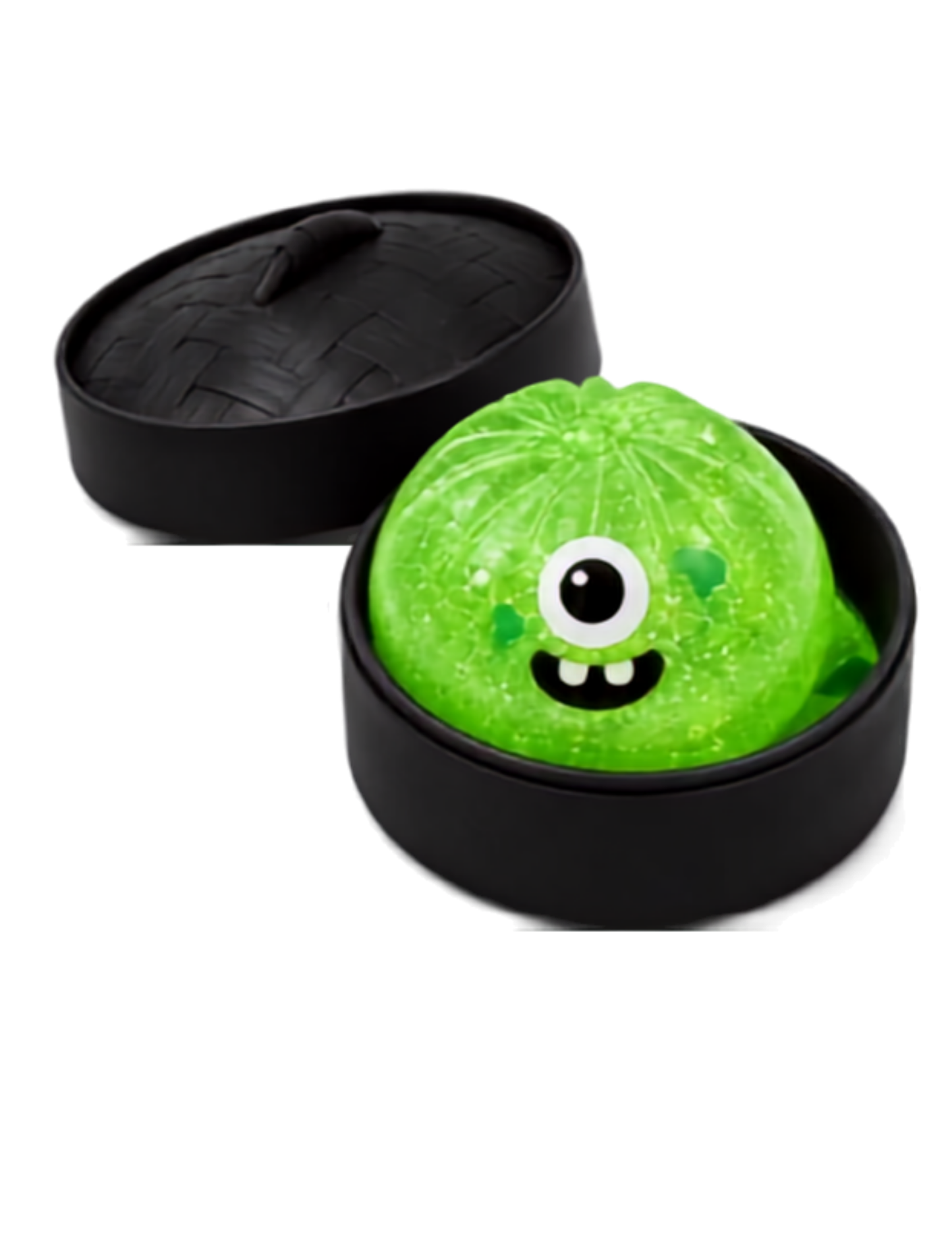 4" Halloween Glitter Jelly Dumpling - Black Steamer
