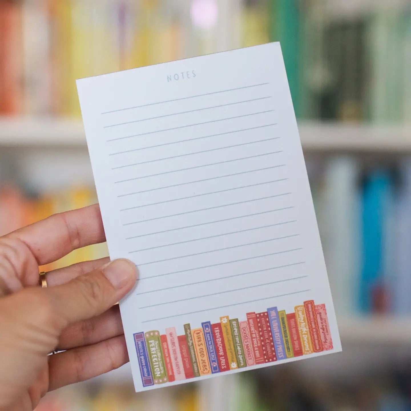 Stars Hollow Bookshelf 4x6 Notepad