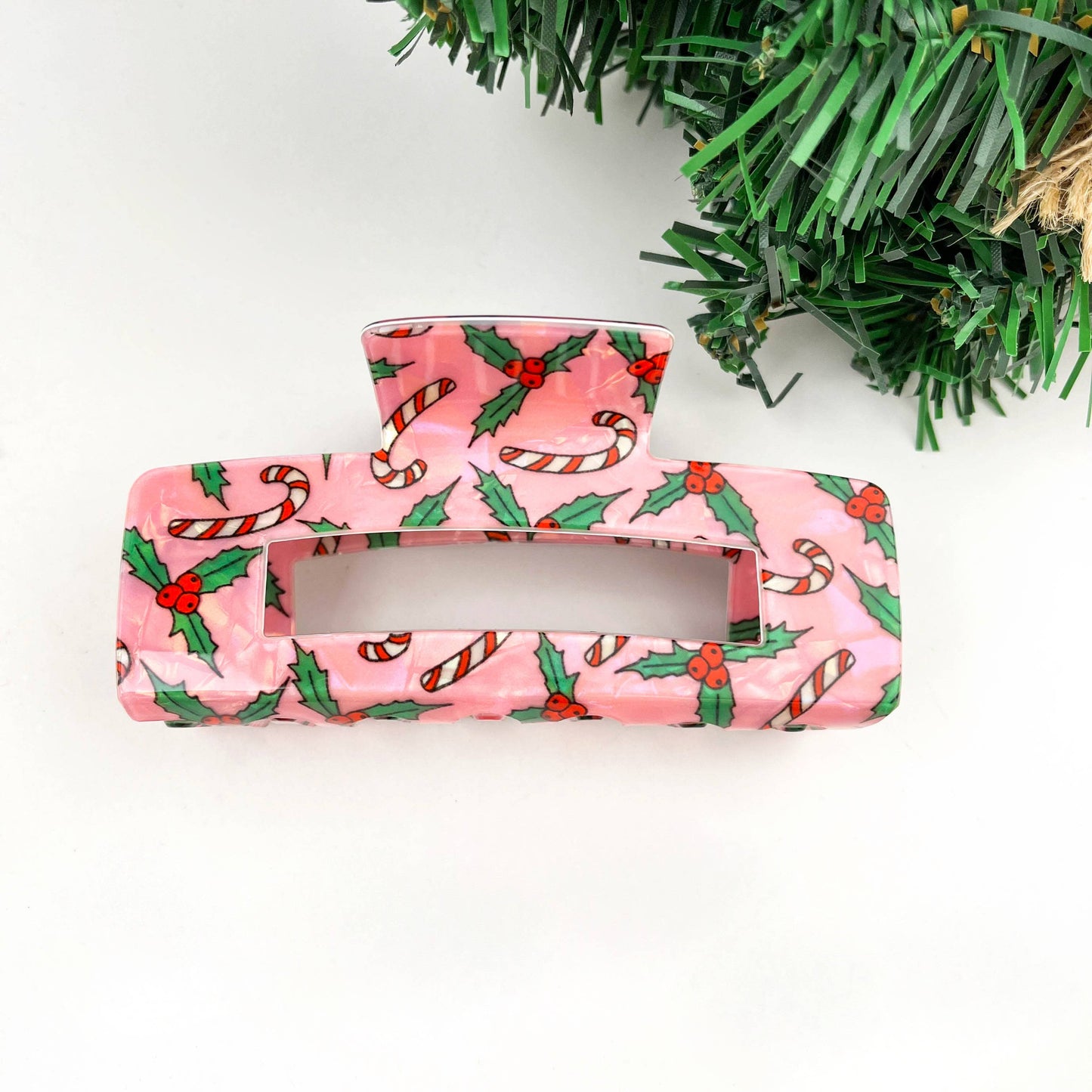 Christmas Series Rectangular Hair Claw Clips