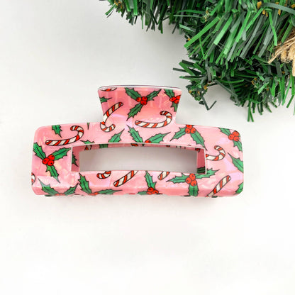 Christmas Series Rectangular Hair Claw Clips