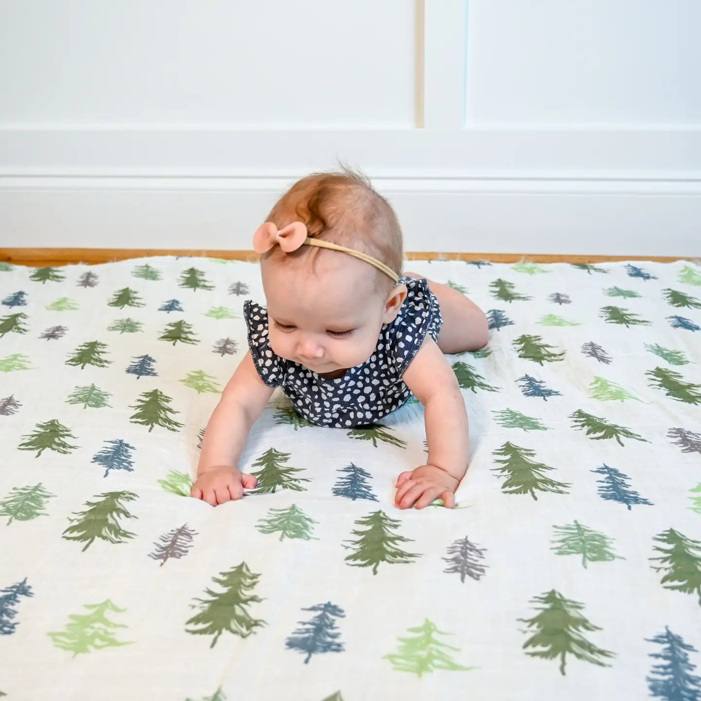 Pine Tree Baby Muslin Swaddle Blanket