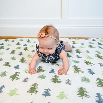 Pine Tree Baby Muslin Swaddle Blanket