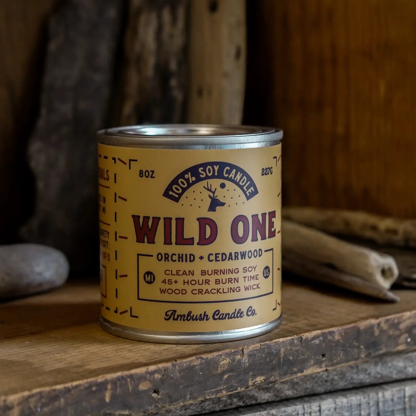 Wild One | Orchid + Cedarwood 8oz Soy Candle