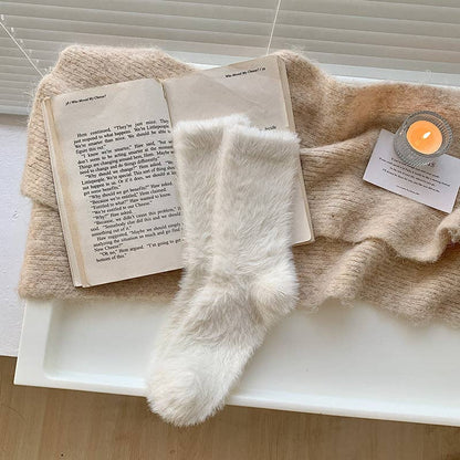 Winter Fuzzy Plush Thicken Warm Crew Socks MK2BLW6W8FSO220