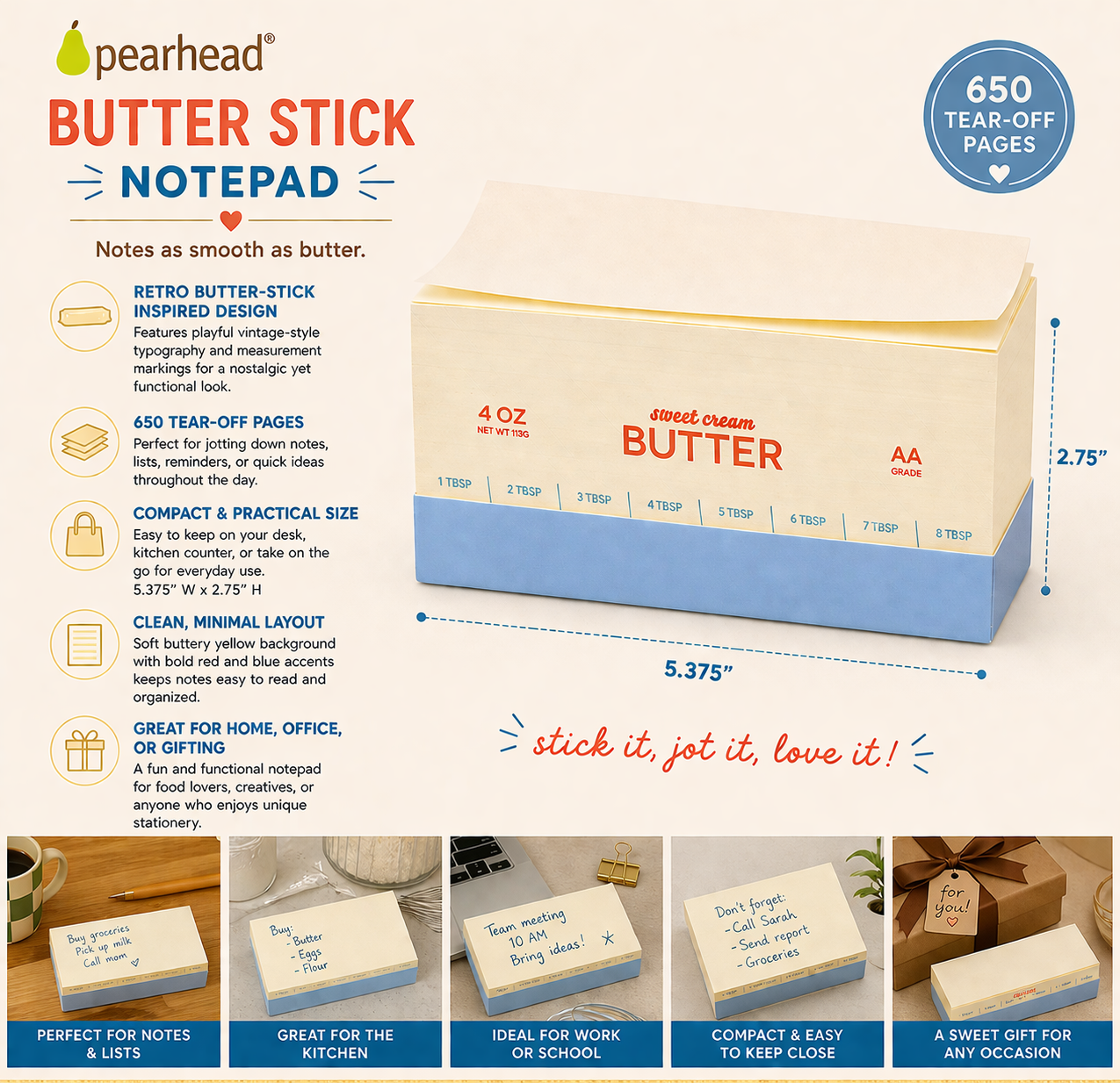 Retro Butter Paper Notepad