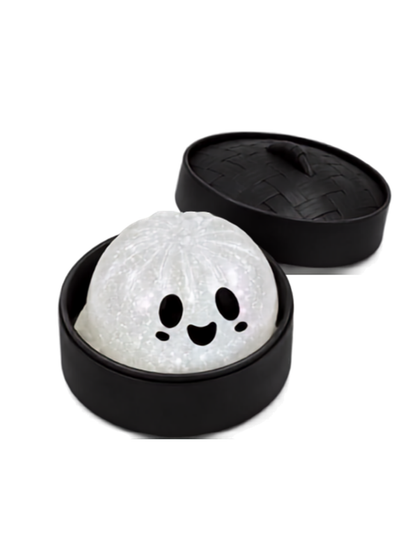 4" Halloween Glitter Jelly Dumpling - Black Steamer