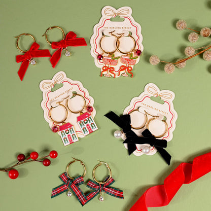 Signature Hoop Earrings-Dressed in Plaid