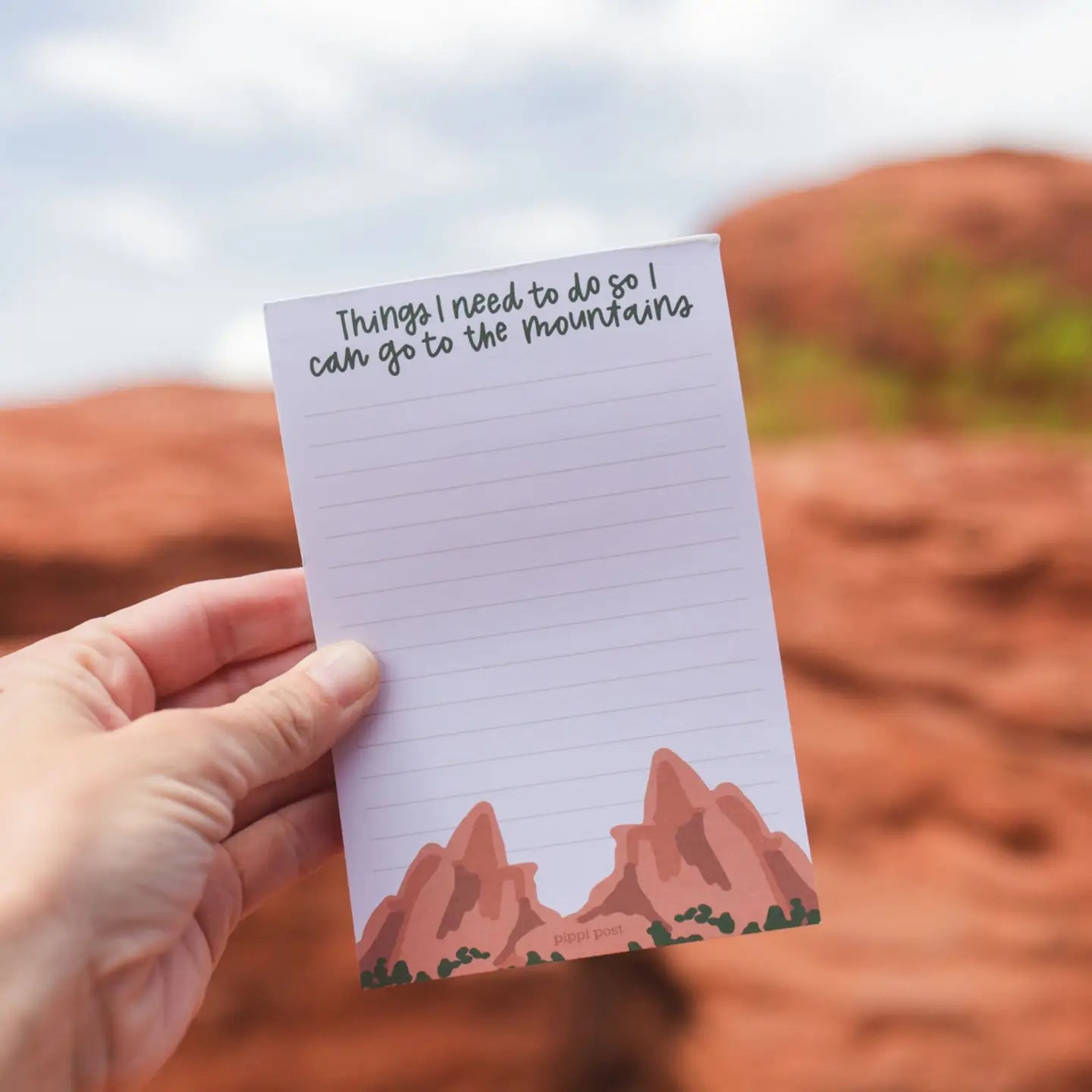 Go To the Mountains 4x6 Notepad