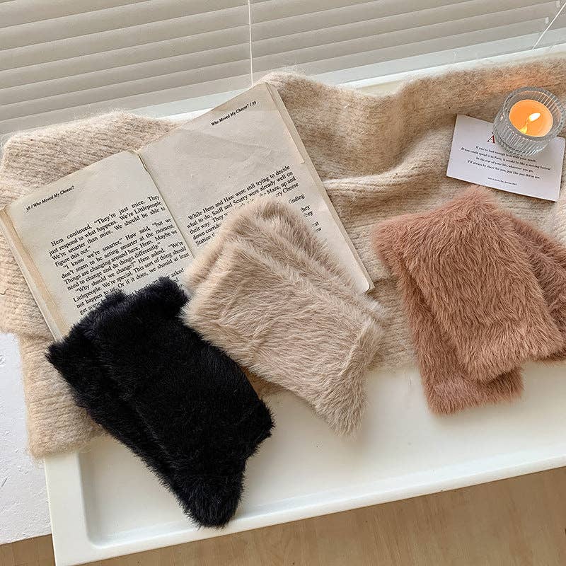 Winter Fuzzy Plush Thicken Warm Crew Socks MK2BLW6W8FSO220