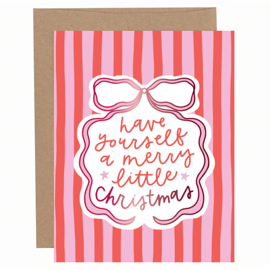 Coquette Bow Holiday Greeting Card