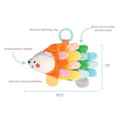 Hedgehog Montessori Snuggly Sensory Toy with Crinkle Tabs