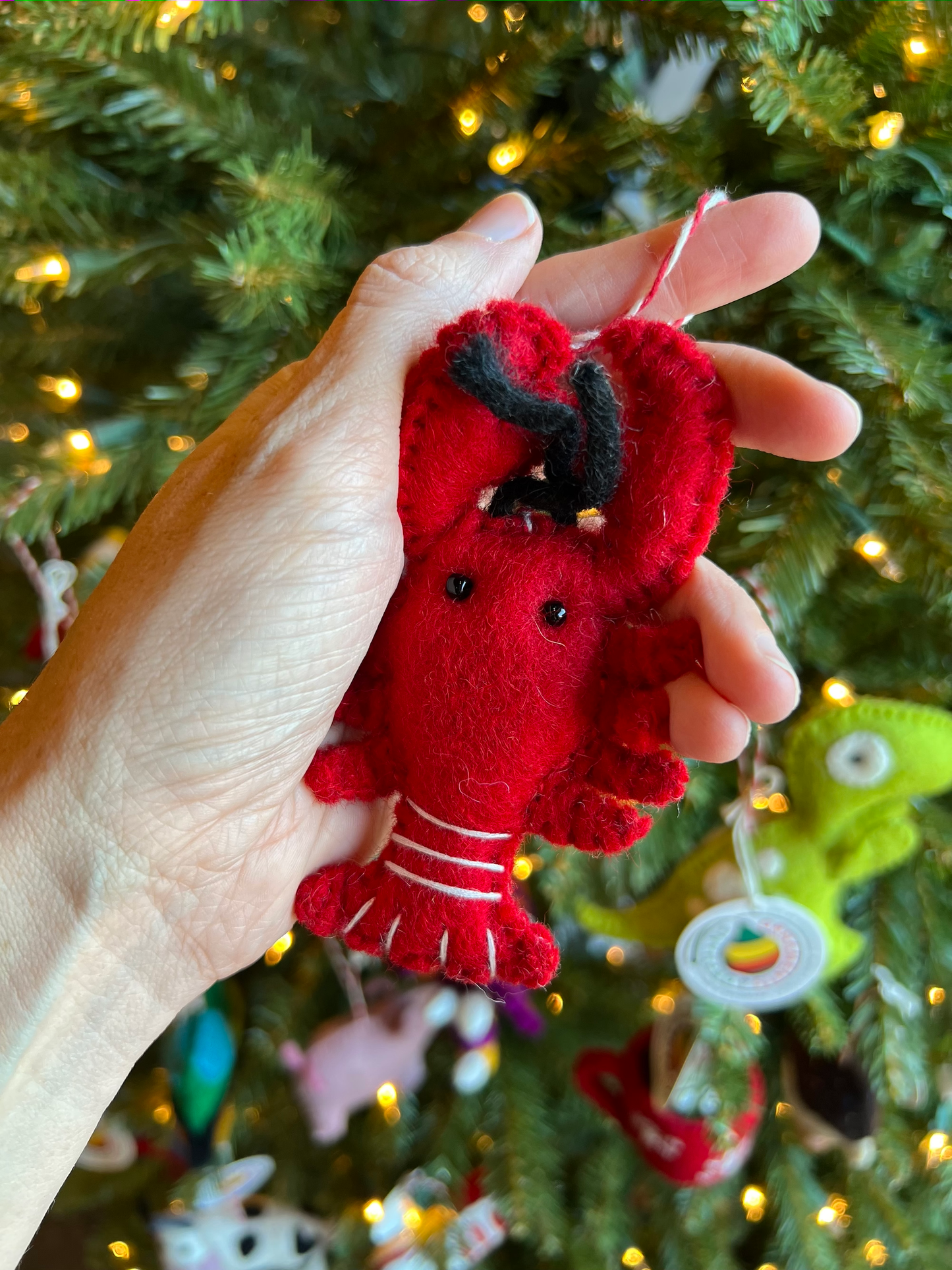 Lobster Felt Wool Christmas Ornament