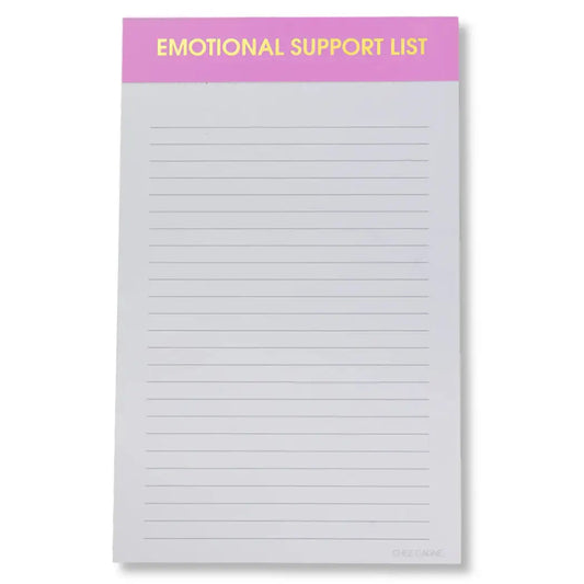 Emotional Support List - Lined Notepad - Lavender - 65 Perforated Pages - 5x8