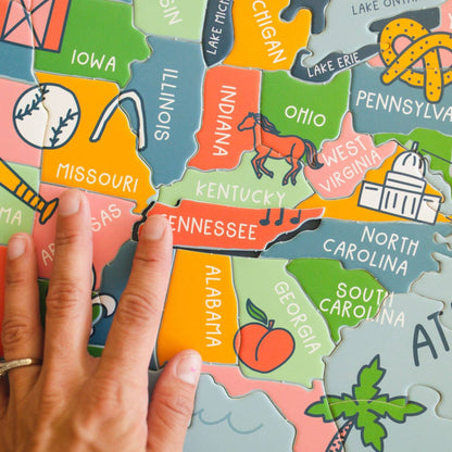 USA - 110 Piece Educational Jigsaw Puzzle