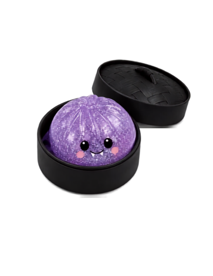 4" Halloween Glitter Jelly Dumpling - Black Steamer