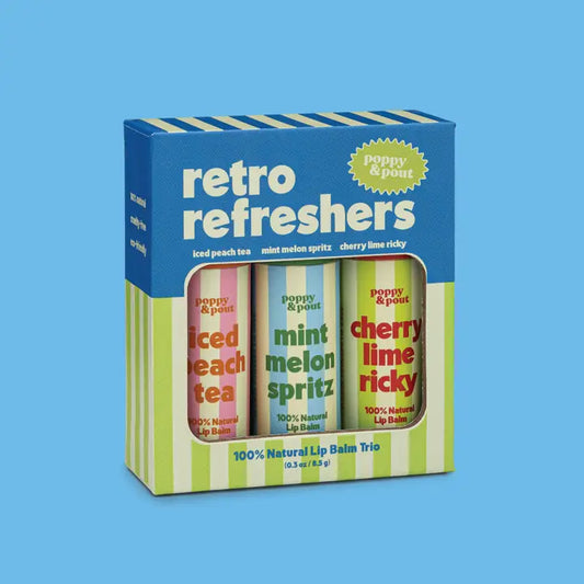 Lip Balm Trio Gift Set, Retro Refreshers