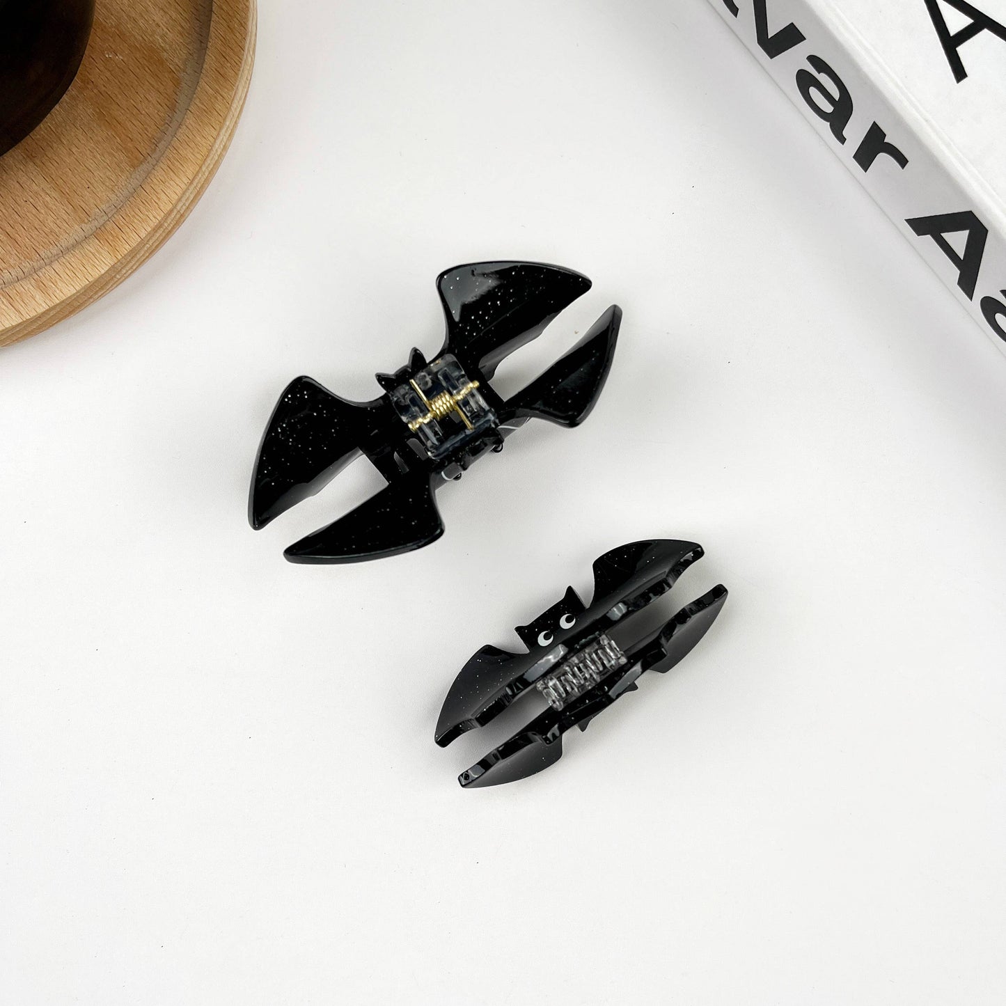 Diva Soap Black Bat Claw Clip,Halloween Hair Clip