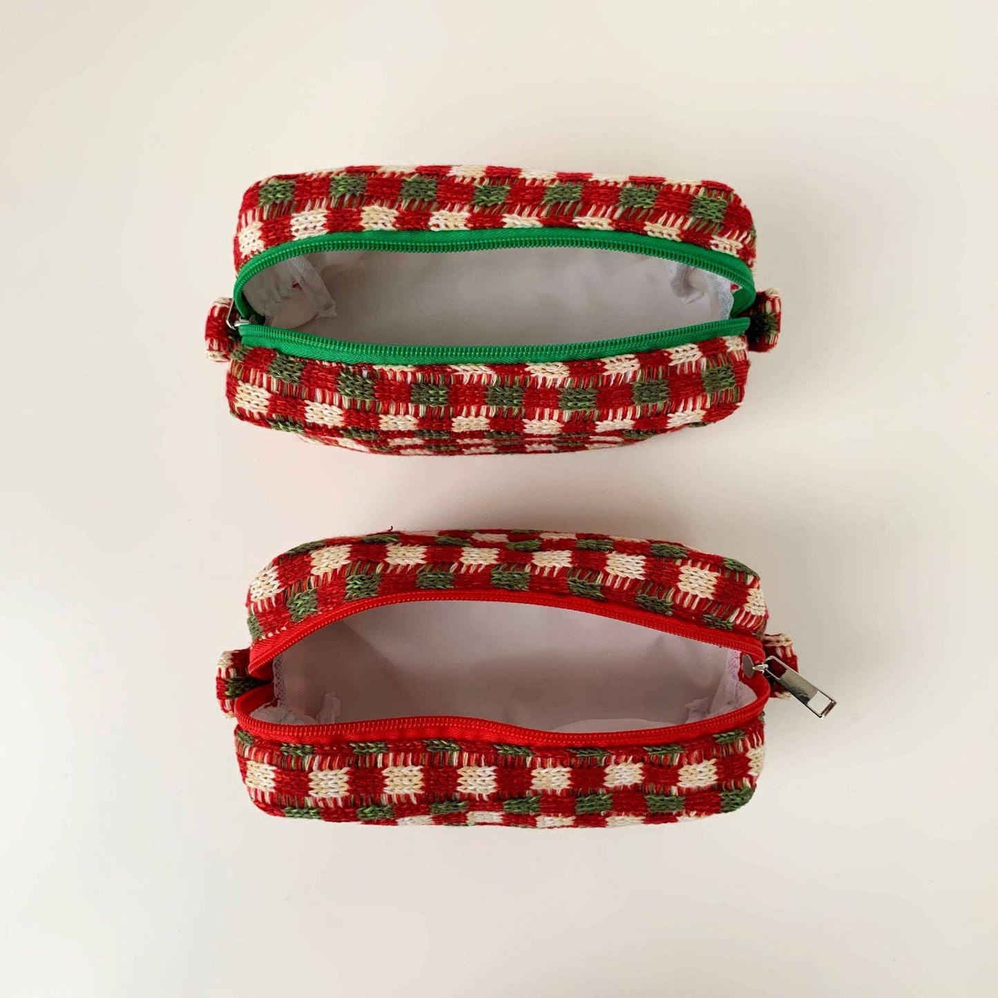 Christmas Color Block Knit Make Up Bag MK2BLW6W10BOB692