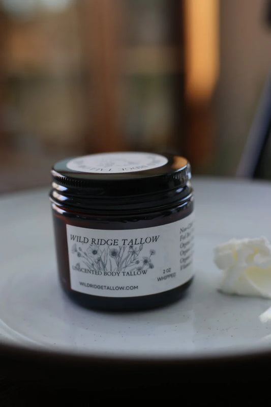 Whipped Unscented Body Tallow (2oz Jar)